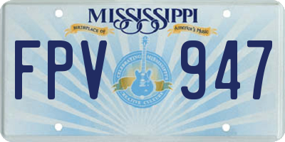 MS license plate FPV947