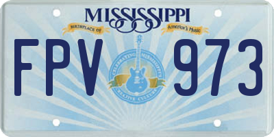 MS license plate FPV973