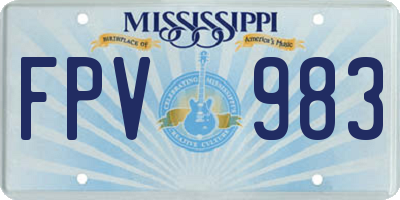 MS license plate FPV983