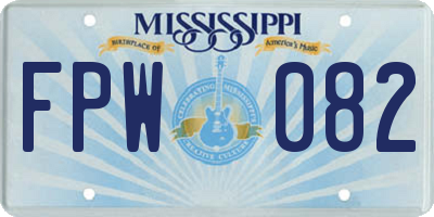 MS license plate FPW082