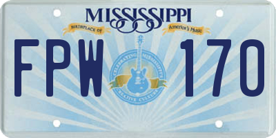 MS license plate FPW170