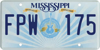 MS license plate FPW175