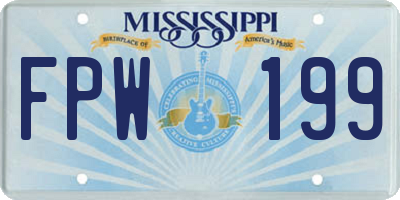 MS license plate FPW199
