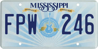 MS license plate FPW246