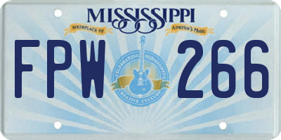 MS license plate FPW266