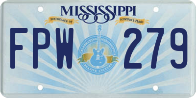 MS license plate FPW279