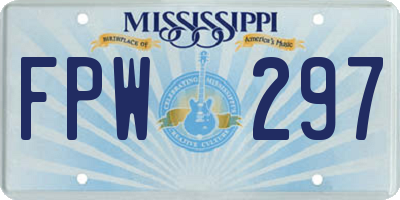 MS license plate FPW297
