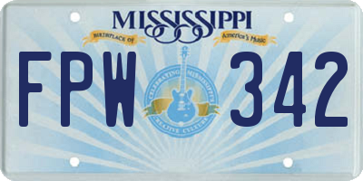 MS license plate FPW342