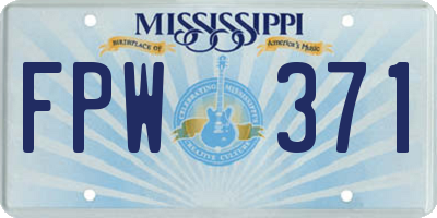MS license plate FPW371