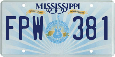 MS license plate FPW381