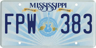 MS license plate FPW383