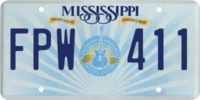 MS license plate FPW411