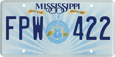 MS license plate FPW422