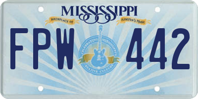 MS license plate FPW442