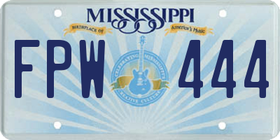 MS license plate FPW444