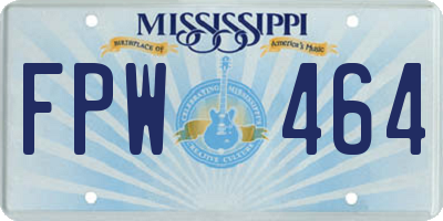 MS license plate FPW464