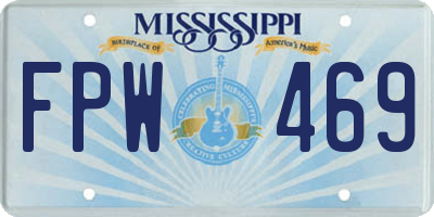 MS license plate FPW469