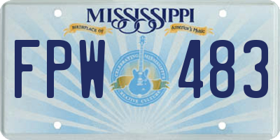MS license plate FPW483