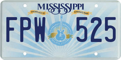 MS license plate FPW525