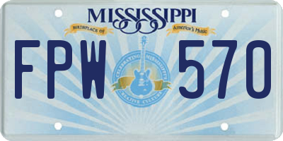 MS license plate FPW570