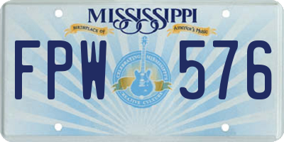 MS license plate FPW576