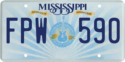 MS license plate FPW590