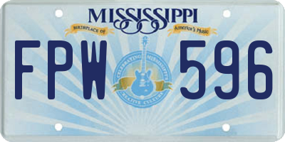 MS license plate FPW596