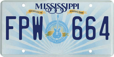 MS license plate FPW664