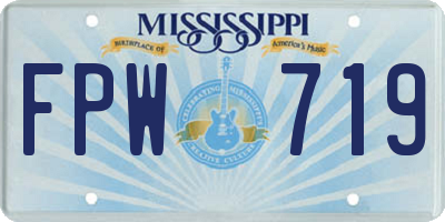 MS license plate FPW719