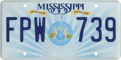 MS license plate FPW739