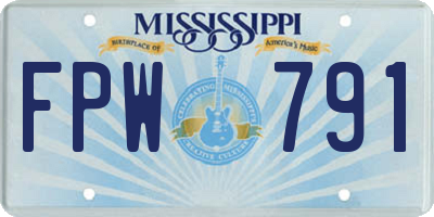 MS license plate FPW791