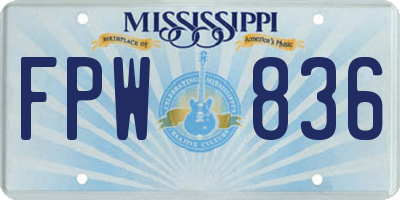 MS license plate FPW836