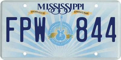 MS license plate FPW844