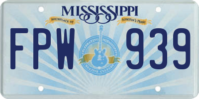 MS license plate FPW939