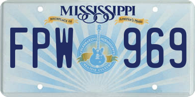 MS license plate FPW969