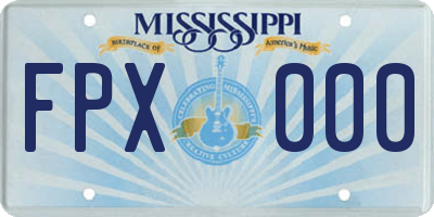 MS license plate FPX000