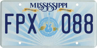 MS license plate FPX088