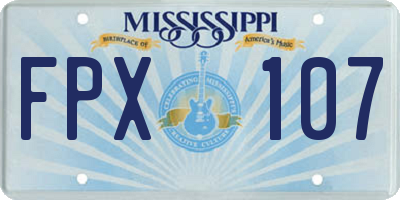 MS license plate FPX107