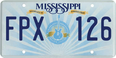 MS license plate FPX126