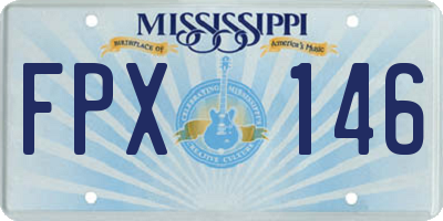 MS license plate FPX146