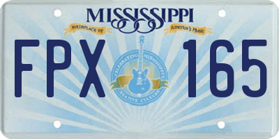MS license plate FPX165