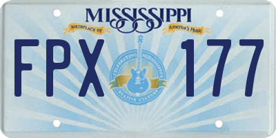 MS license plate FPX177