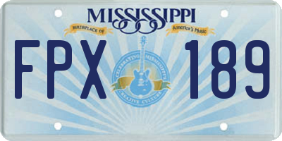 MS license plate FPX189