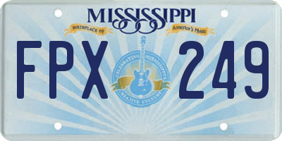 MS license plate FPX249