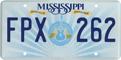 MS license plate FPX262