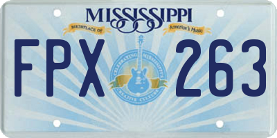 MS license plate FPX263