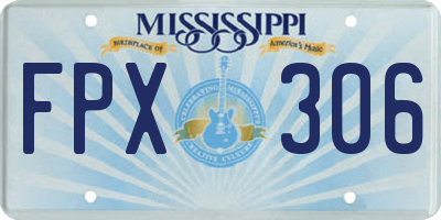 MS license plate FPX306