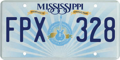 MS license plate FPX328