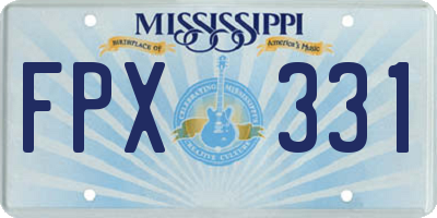 MS license plate FPX331