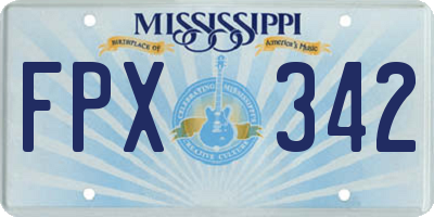 MS license plate FPX342
